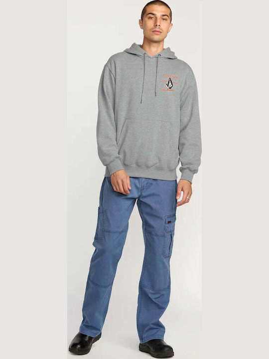 Workwear Po Hoodie with Heather Grey Color