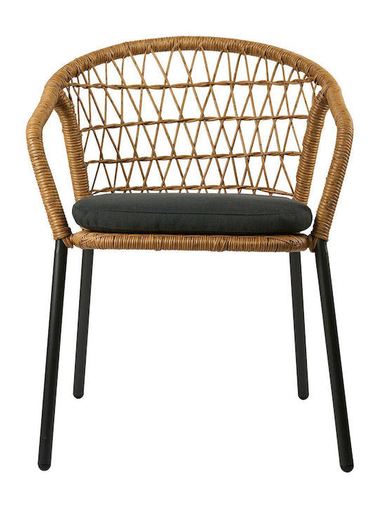 Outdoor-Sessel Metallisch Nuera Natural mit Kissen