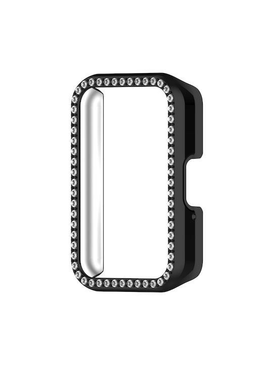 Protective Case Samsung Galaxy Fit 3 Diamond Half Pack Hollow PC Watch Black