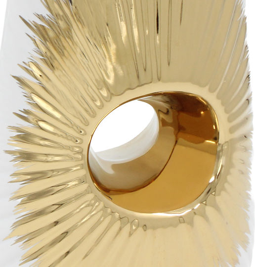 Keskor Βάζο Κεραμικό Λευκό Φ12xΥ24cm
