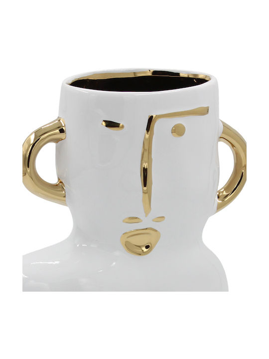 Keskor Decorative Vase White 19x8x28cm