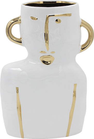 Keskor Decorative Vase White 19x8x28cm