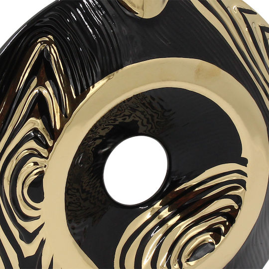 Keskor Βάζο Κεραμικό Μαύρο Φ25xΥ26cm