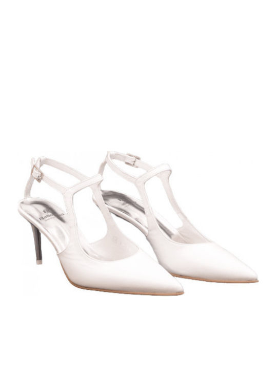 Patent Leather White Heels
