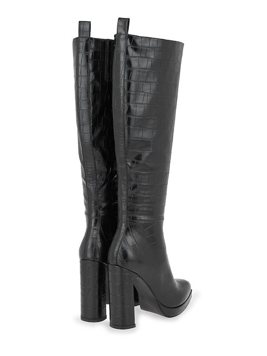 Damenstiefel mit hohem Absatz Schwarz
