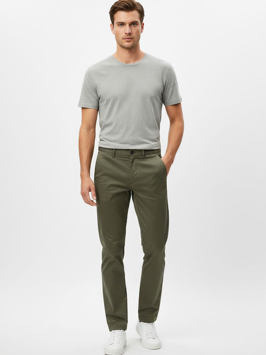 Kaiton Kaiton Ανδρικό Παντελόνι Slim Fit Medium Green