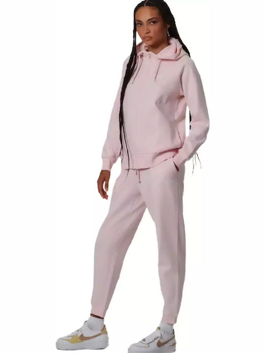 Παντελόνι Φόρμας με Λάστιχο Fleece Ροζ