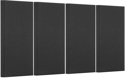 3D Wall Panels Adhesive Black 59.944x29.972cm 4 Pieces