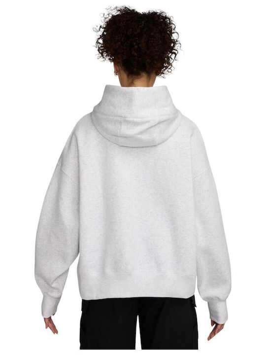 Sportswear Long Women's Sweatshirt Hooded Gray