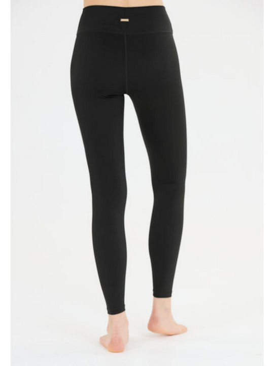 Training Damen Gekürztes Leggings Schwarz