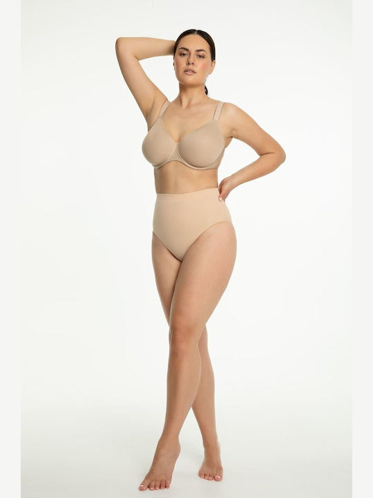 Hochtailliert Damen Slip Beige