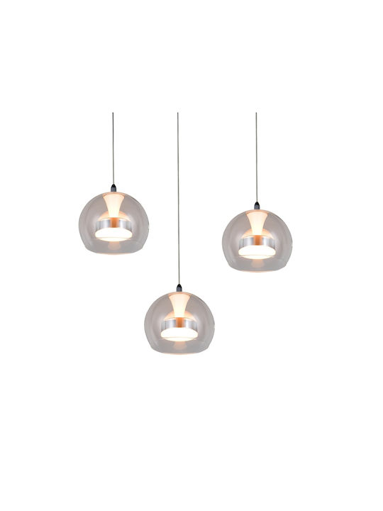 Trio Lighting Flynt Κρεμαστό Φωτιστικό Ασημί