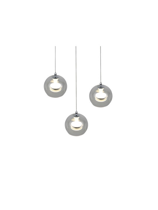 Trio Lighting Flynt Κρεμαστό Φωτιστικό Ασημί