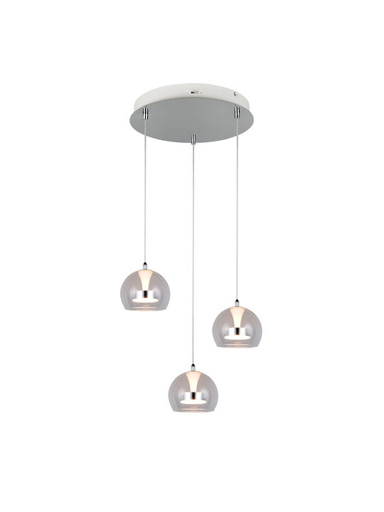 Trio Lighting Flynt Κρεμαστό Φωτιστικό Ασημί