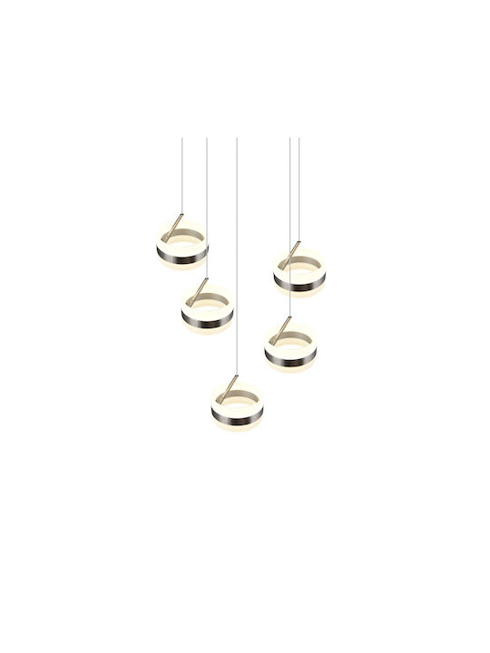 Trio Lighting Dios Lustră Argintiu