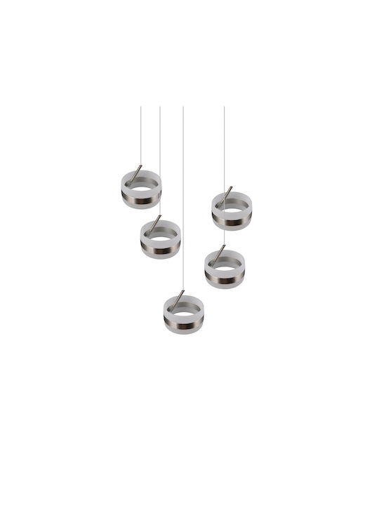 Trio Lighting Dios Lustră Argintiu