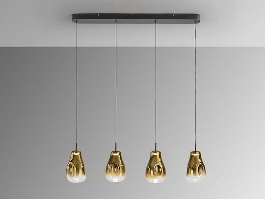 Aledis Adjustable Pendant Light Black LED with Warm White Light 86x26x13cm