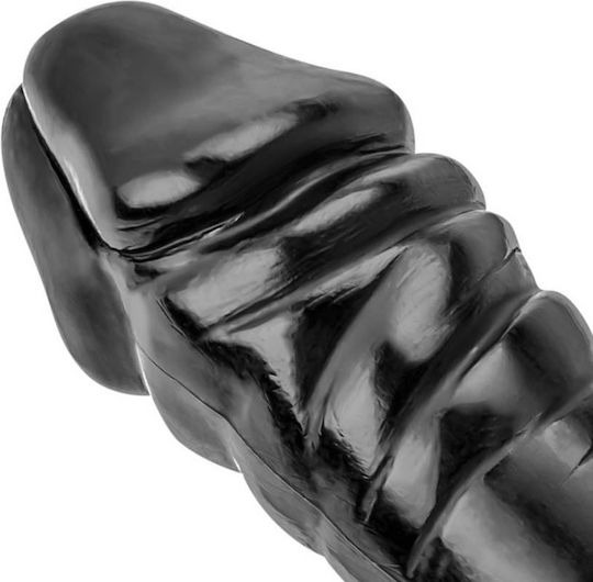 All Black Raps Ρεαλιστικό Dildo Μαύρο 38cm