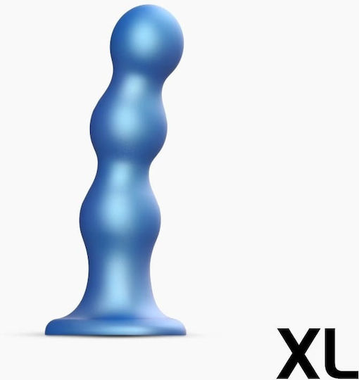 Strap On Me Dildo Glass Dildo With Suction Cup Blue 42cm