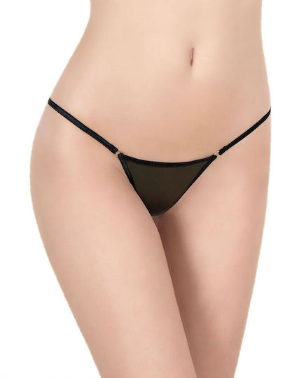 Milena by Paris Micro G-String Γυναικείο Sexy String Μαύρο