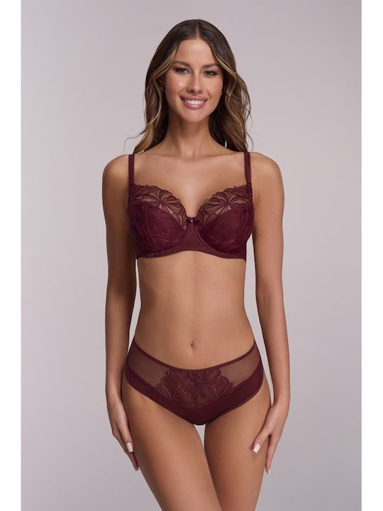 Minimizer Minimizer Bra without Padding Underwire Burgundy