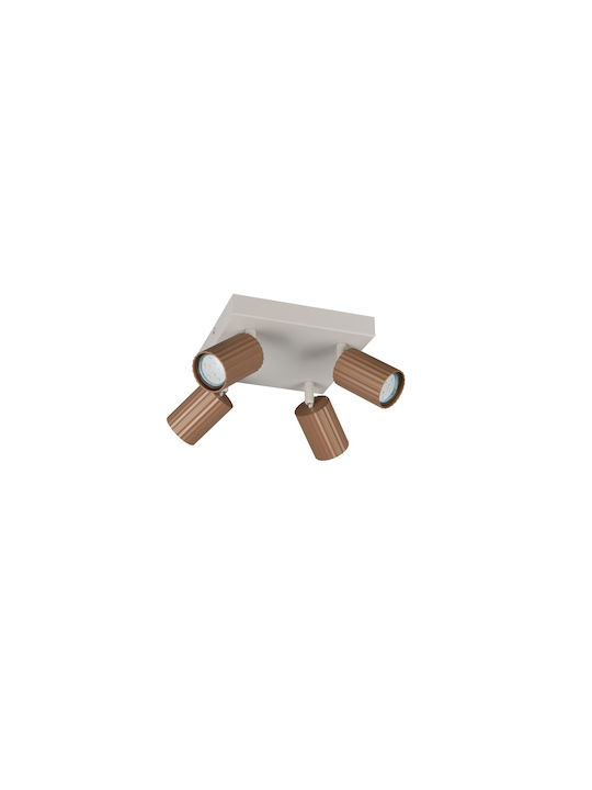 Trio Lighting Soka Σποτ σε Καφέ Χρώμα