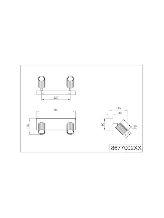 Trio Lighting Soka Σποτ σε Γκρι Χρώμα