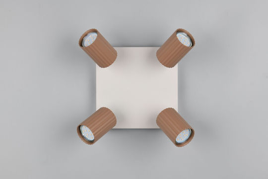 Trio Lighting Soka Σποτ σε Καφέ Χρώμα