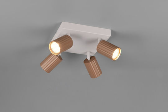 Trio Lighting Soka Σποτ σε Καφέ Χρώμα