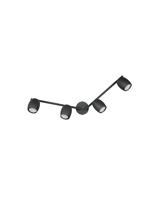 Trio Lighting Σποτ σε Μαύρο Χρώμα
