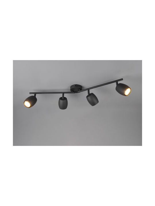 Trio Lighting Σποτ σε Μαύρο Χρώμα