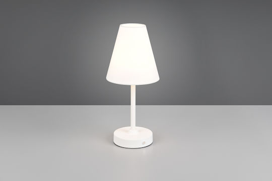 Trio Lighting Metal Table Lamp LED with White Shade and Base