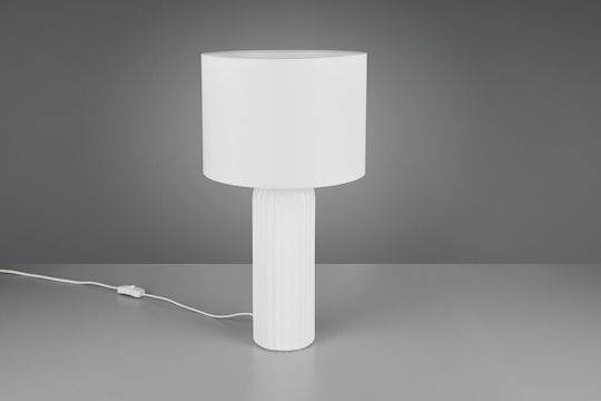 Trio Lighting Ceramic Table Lamp with White Shade and Base
