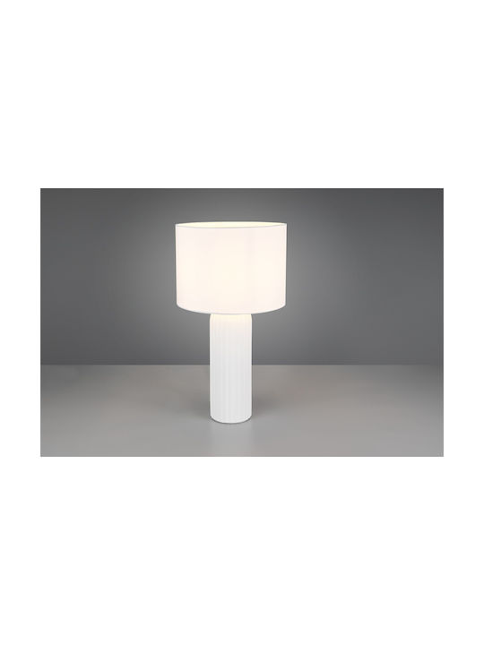 Trio Lighting Ceramică Lampă de masă cu Abajur Alb și Bază
