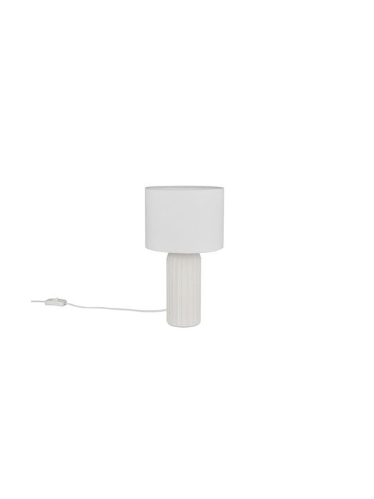 Trio Lighting Ceramică Lampă de masă cu Abajur Alb și Bază