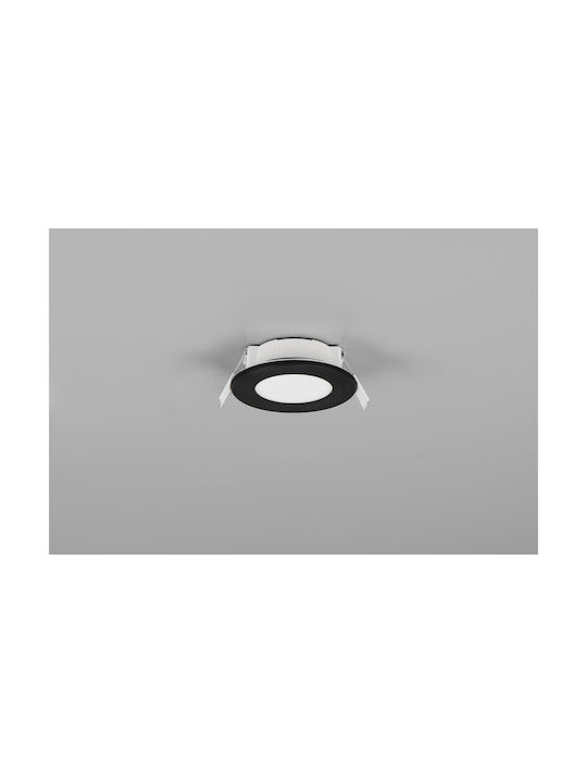 Trio Lighting Himal Πλαστικό Χωνευτό Σποτ με Ενσωματωμένο LED και Φυσικό Λευκό Φως Μαύρο 1τμχ