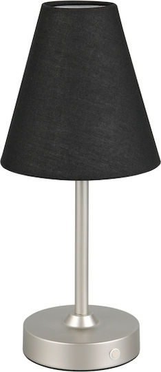 Trio Lighting Metall Tischlampe LED mit Silber Schirm und Basis