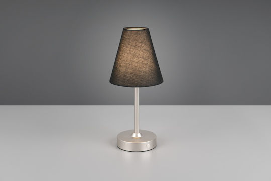Trio Lighting Metall Tischlampe LED mit Silber Schirm und Basis