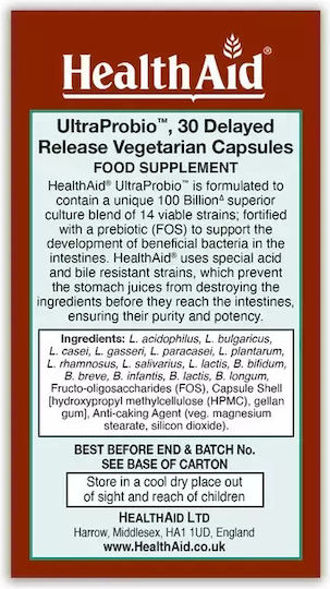 Health Aid Ultra Probio Probiotice 30 capace