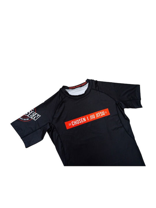 Chosen Ανδρική Κοντομάνικη Μπλούζα CHRS155 για Jiu-Jitsu Μαύρη