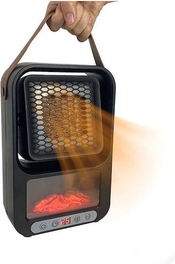 Fan Heater Room Floor Black 500W