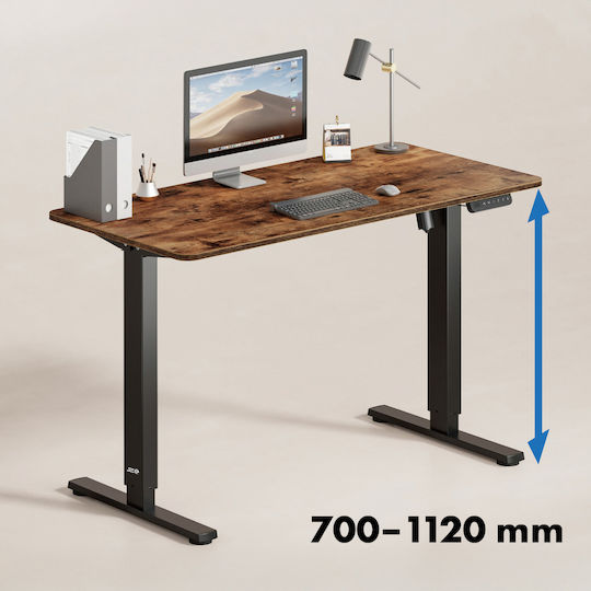 Ergo Office Er-400 B Klappbar Schreibtischbasis aus Metall mit Regulator in Schwarz Farbe 112x50x70cm