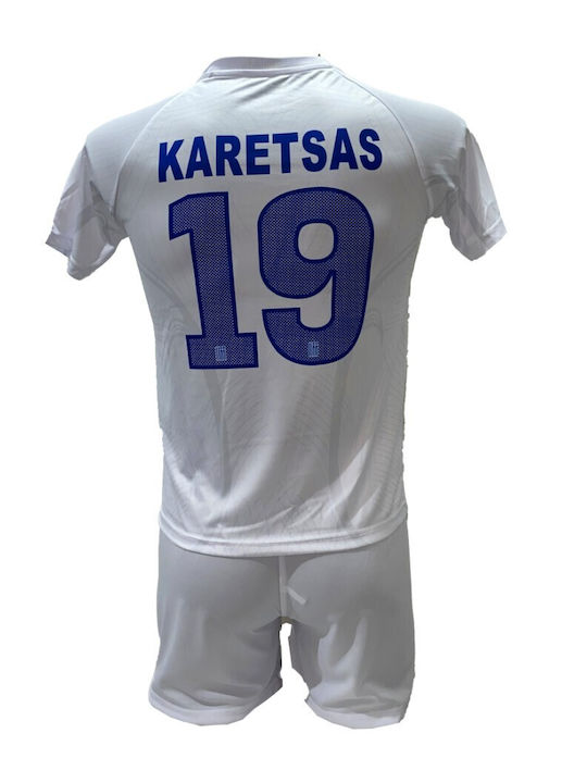 Kinder Fußballset Karetsas Nationalmannschaft Griechenland Weiß 1023-26