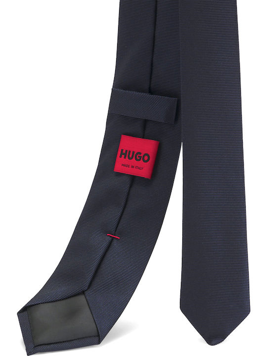 Hugo Men's Tie Silk in Navy Blue Color