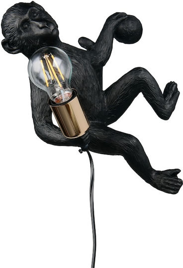 Trio Lighting Modern Black Wall Light 20cm