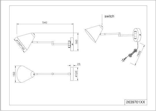 Trio Lighting Cosima Φωτιστικό Τοίχου Trio Lighting Cosima Φωτιστικό Τοίχου