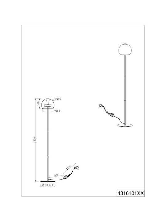 Trio Lighting Flynt Φωτιστικό Δαπέδου Ασημί Trio Lighting Flynt Φωτιστικό Δαπέδου Ασημί