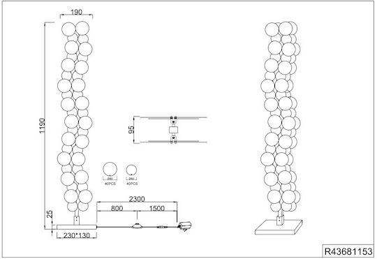 Trio Lighting Φωτιστικό Δαπέδου Διάφανο Trio Lighting Φωτιστικό Δαπέδου Διάφανο
