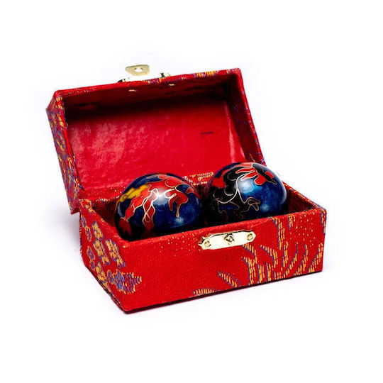 Meditation Therapy Balls 2 Pieces Steel 3.5cm Zen Meditation Balls Dragon & Phoenix