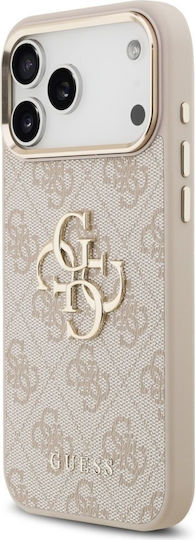Guess Big 4G Classic Logo Back Cover Synthetic Leather / Leather Rose Gold (iPhone 17 Pro Max)